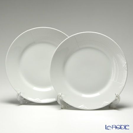ロイヤルコペンハーゲン（Royal Copenhagen） エレメンツ ホワイト プレート 26cm ペア 2597625／1017498