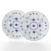 ロイヤルコペンハーゲン（Royal Copenhagen） ブルー フルーテッド プレイン プレート（フラット） 19cm ペア 1101620／1017199