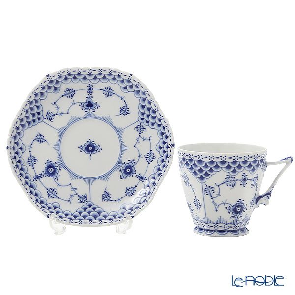 ロイヤルコペンハーゲン（Royal Copenhagen） ブルー フルーテッド フルレース トリオセット コーヒー