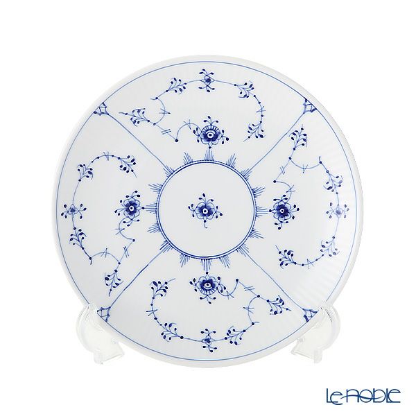 ロイヤルコペンハーゲン（Royal Copenhagen） ブルー フルーテッド プレイン トリオセット ティー／ハイハンドル