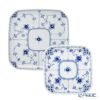 ロイヤルコペンハーゲン（Royal Copenhagen） ブルー フルーテッド ハーフレース スクエアディッシュ 10.5cm ＆ 21cm 2点セット