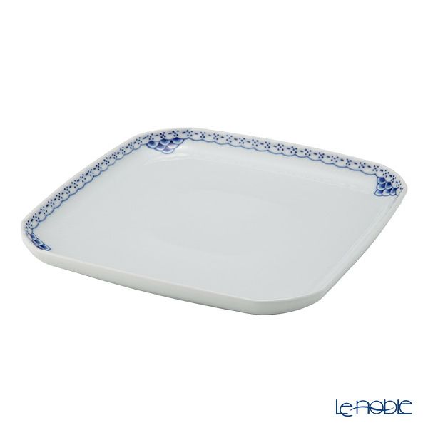 ロイヤルコペンハーゲン（Royal Copenhagen） プリンセス ブルー スクエアディッシュ 10.5cm ＆ 21cm 2点セット