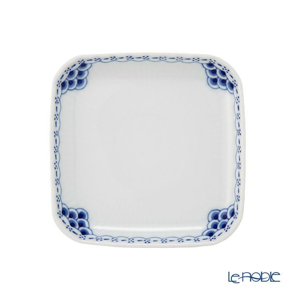 ロイヤルコペンハーゲン（Royal Copenhagen） プリンセス ブルー スクエアディッシュ 10.5cm ＆ 21cm 2点セット