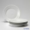 ロイヤルコペンハーゲン（Royal Copenhagen） ホワイト フルーテッド ハーフレース プレート（フラット） 19cm 4枚セット 1128620／1017293