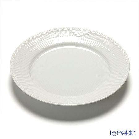 ロイヤルコペンハーゲン（Royal Copenhagen） ホワイト フルーテッド ハーフレース プレート（フラット） 19cm 4枚セット 1128620／1017293