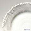 ロイヤルコペンハーゲン（Royal Copenhagen） ホワイト フルーテッド ハーフレース プレート（フラット） 19cm 4枚セット 1128620／1017293