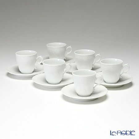 ジノリ1735／リチャード ジノリ（GINORI 1735／Richard Ginori） ベッキオホワイト コーヒーカップ＆ソーサー 120ml 6客セット