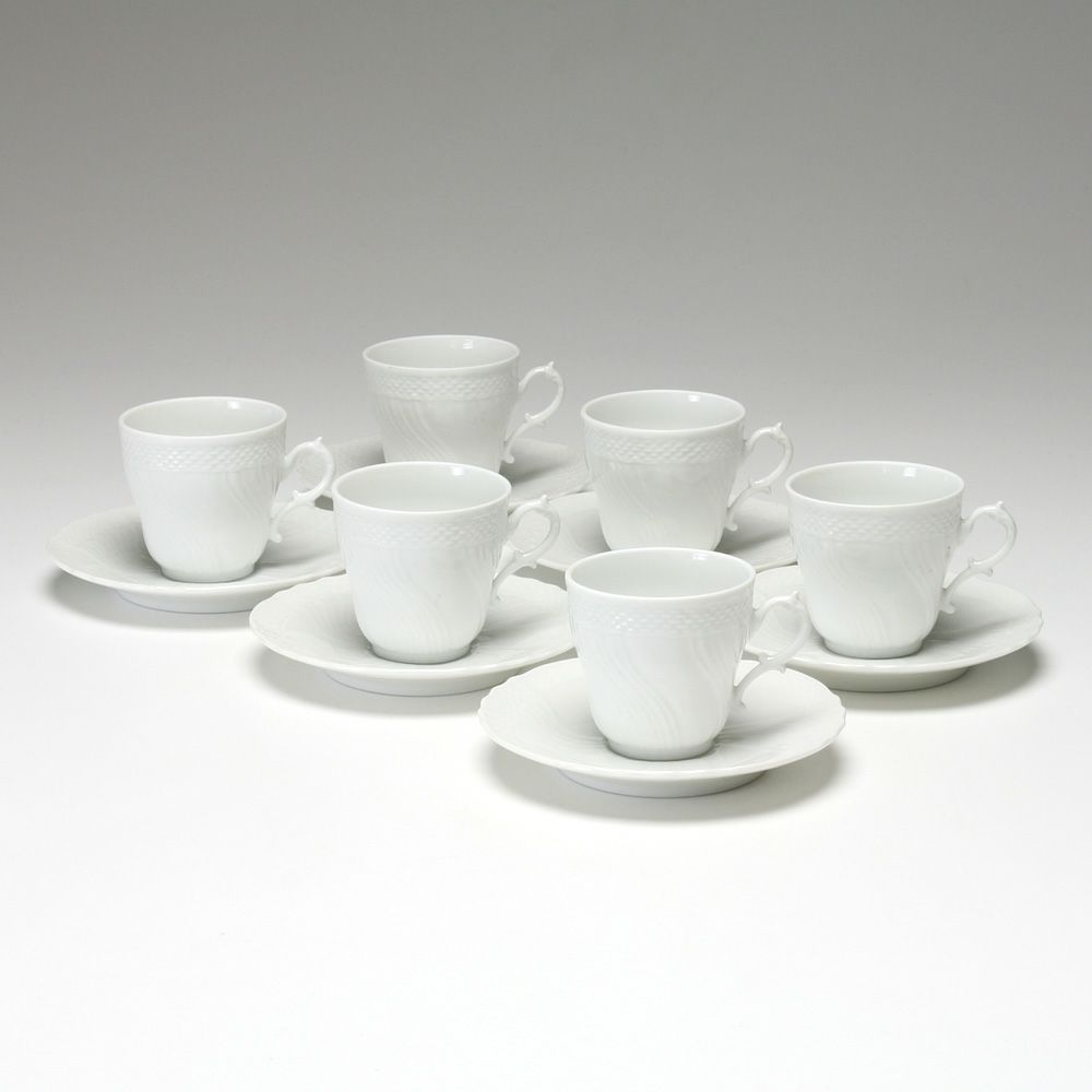 ジノリ1735／リチャード ジノリ（GINORI 1735／Richard Ginori） ベッキオホワイト コーヒーカップ＆ソーサー 120ml 6客セット