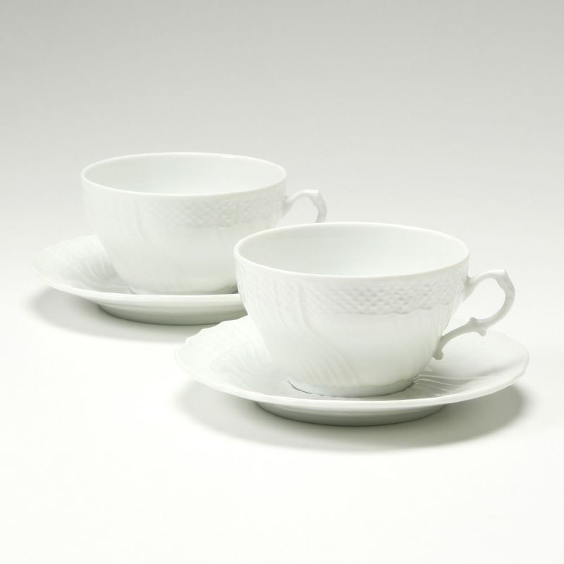 ジノリ1735／リチャード ジノリ（GINORI 1735／Richard Ginori） ベッキオホワイト ティーカップ＆ソーサー 240ml ペア