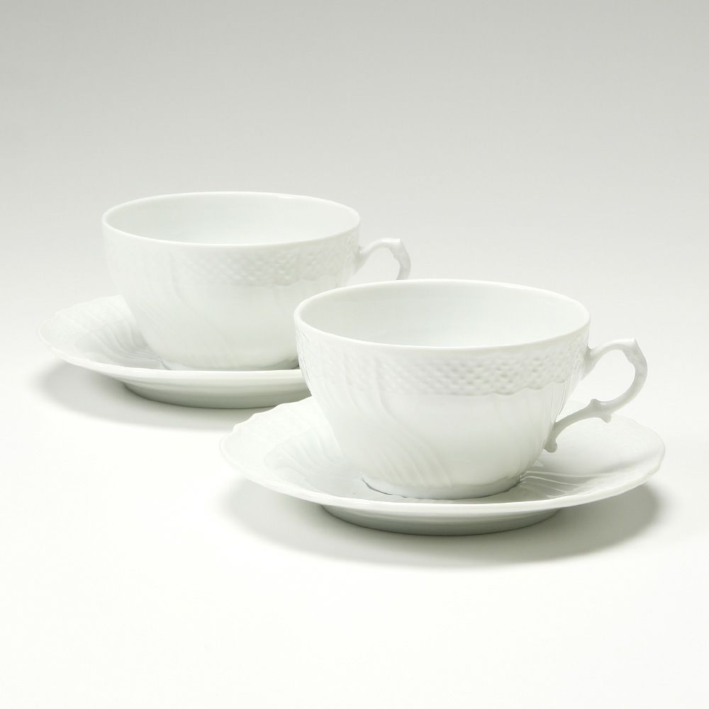 ジノリ1735／リチャード ジノリ（GINORI 1735／Richard Ginori） ベッキオホワイト ティーカップ＆ソーサー 240ml ペア
