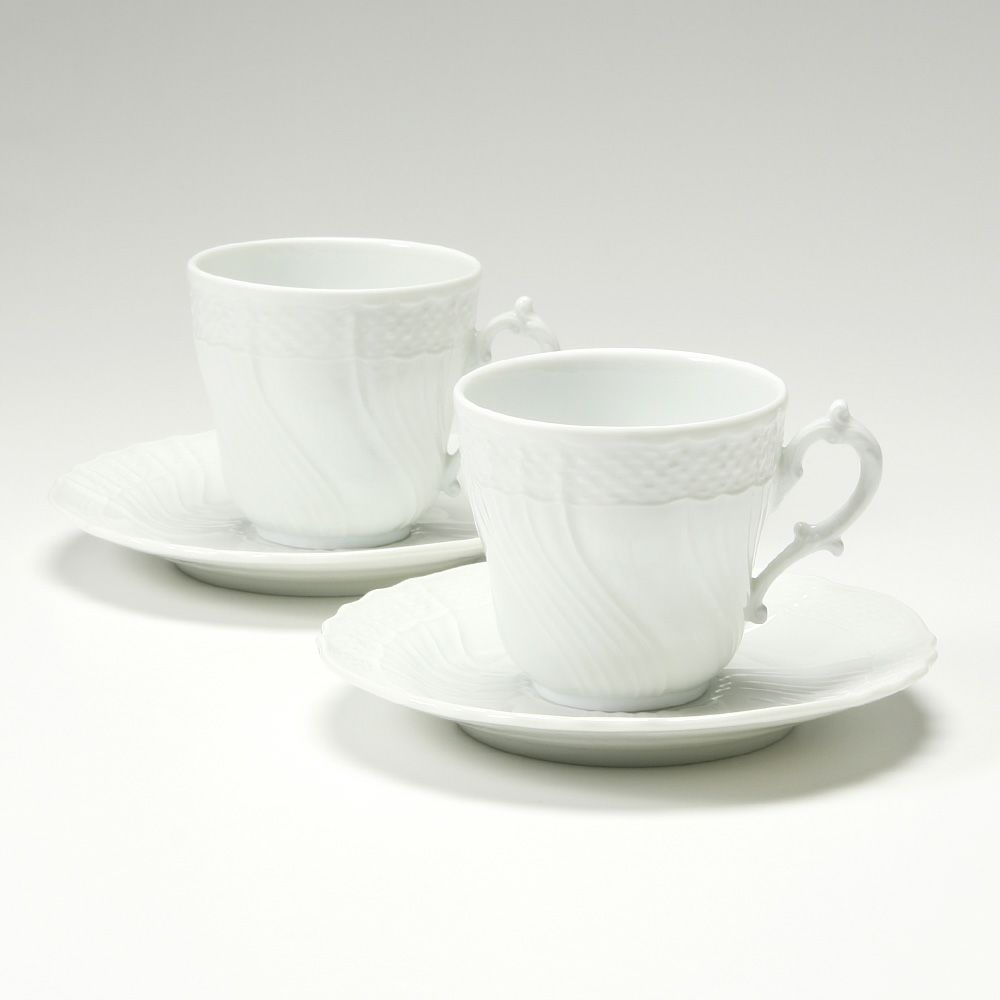 ジノリ1735／リチャード ジノリ（GINORI 1735／Richard Ginori） ベッキオホワイト コーヒーカップ＆ソーサー 200ml ペア