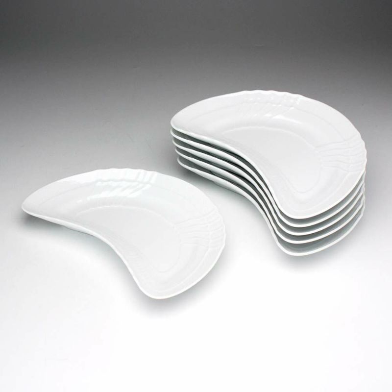 ジノリ1735／リチャード ジノリ（GINORI 1735／Richard Ginori） ベッキオホワイト クレセント 24cm 6枚セット
