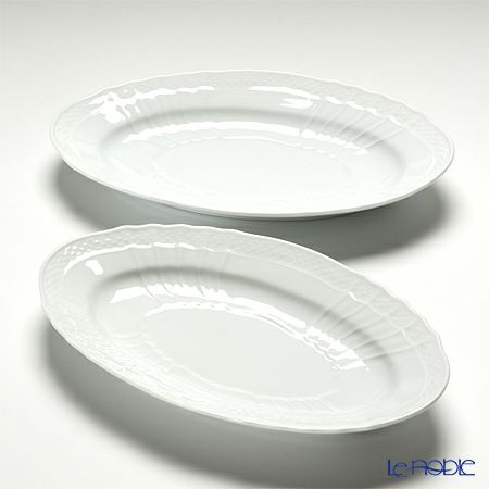 ジノリ1735／リチャード ジノリ（GINORI 1735／Richard Ginori） ベッキオホワイト ピクルス（オーバル） 23cm ペア