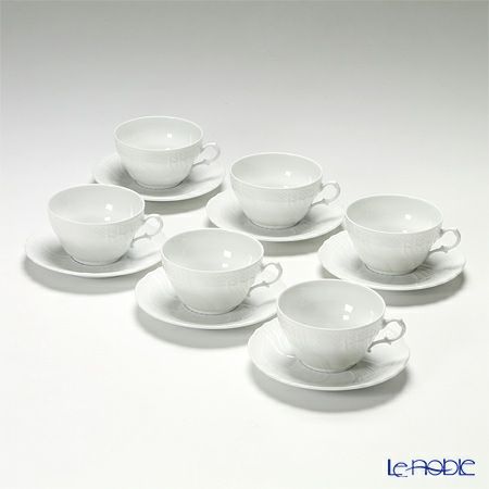 ジノリ1735／リチャード ジノリ（GINORI 1735／Richard Ginori） ベッキオホワイト ティーカップ＆ソーサー 240ml 6客セット