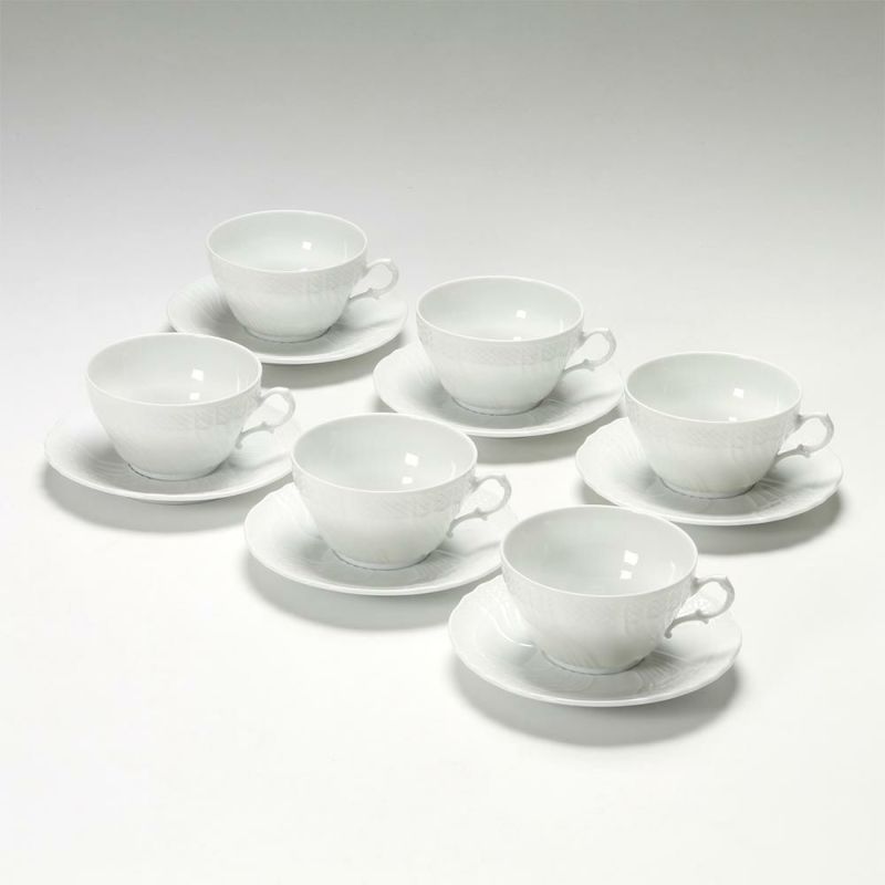 ジノリ1735／リチャード ジノリ（GINORI 1735／Richard Ginori） ベッキオホワイト ティーカップ＆ソーサー 240ml 6客セット