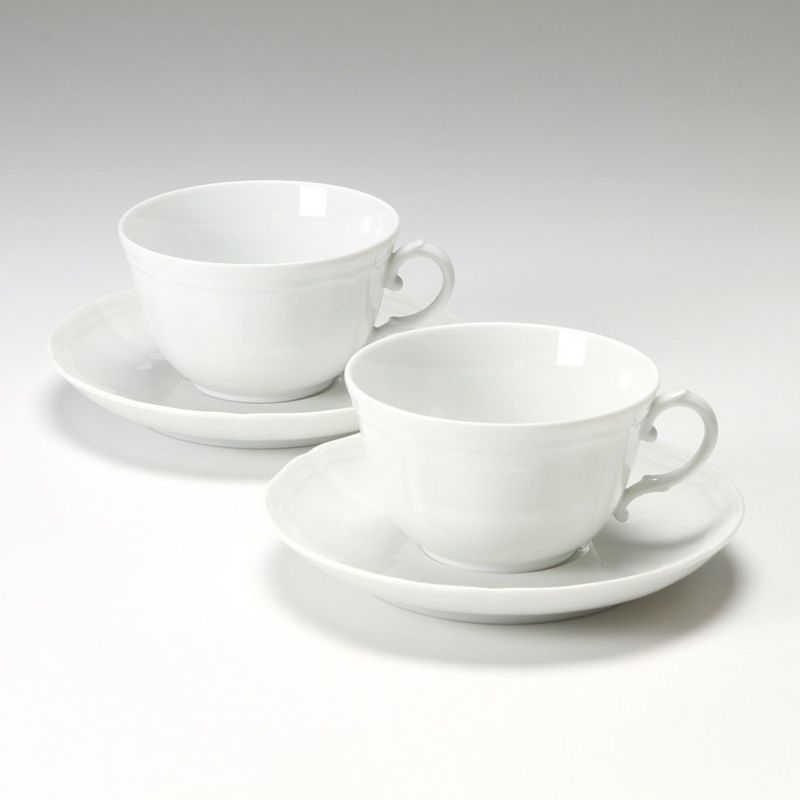 ジノリ1735／リチャード ジノリ（GINORI 1735／Richard Ginori） アンティコ ホワイト ティーカップ＆ソーサー 240ml ペア