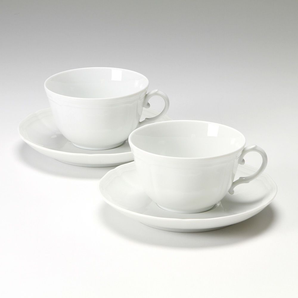 ジノリ1735／リチャード ジノリ（GINORI 1735／Richard Ginori） アンティコ ホワイト ティーカップ＆ソーサー 240ml ペア