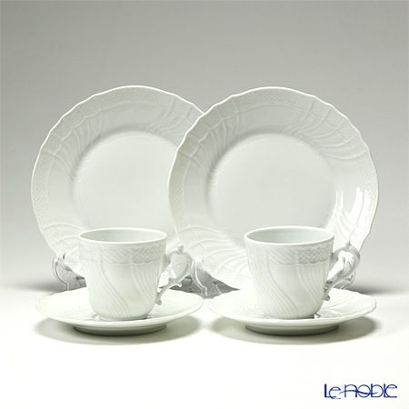 ジノリ1735／リチャード ジノリ（GINORI 1735／Richard Ginori） ベッキオホワイト トリオセット（コーヒー） ペア