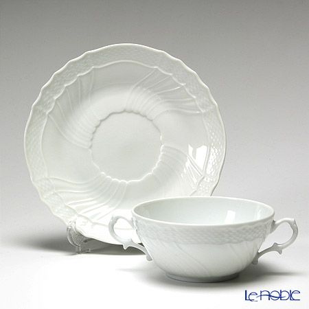 ジノリ1735／リチャード ジノリ（GINORI 1735／Richard Ginori） ベッキオホワイト スープカップ＆ソーサー 300ml ペア