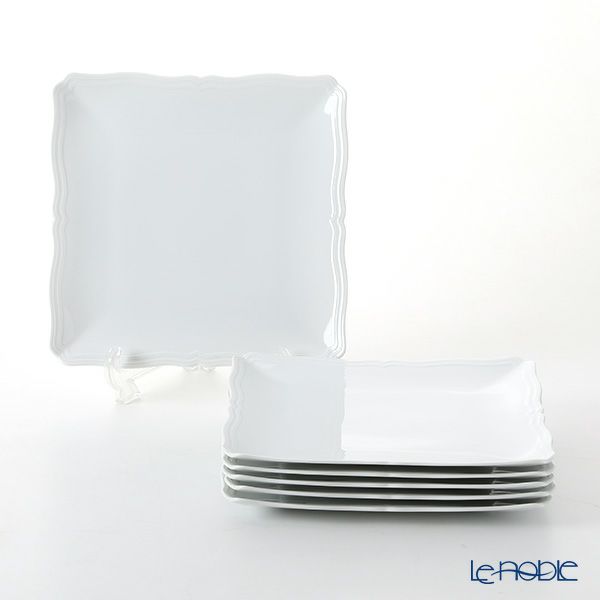 ジノリ1735／リチャード ジノリ（GINORI 1735／Richard Ginori） アンティコ ホワイト スクエアプレート 27cm 6枚セット