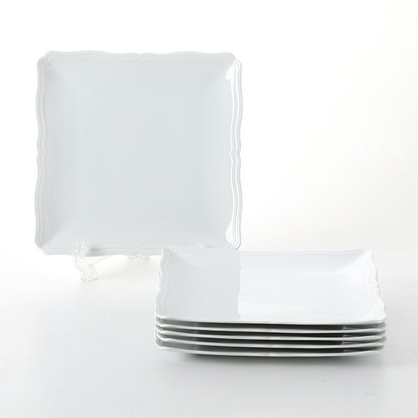 ジノリ1735／リチャード ジノリ（GINORI 1735／Richard Ginori） アンティコ ホワイト スクエアプレート 27cm 6枚セット