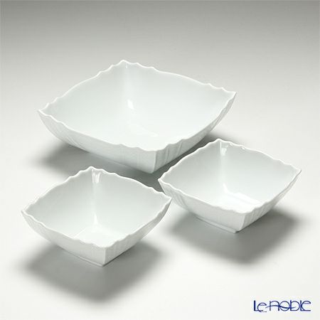 ジノリ1735／リチャード ジノリ（GINORI 1735／Richard Ginori） ベッキオホワイト スクエアボウル 3点セット