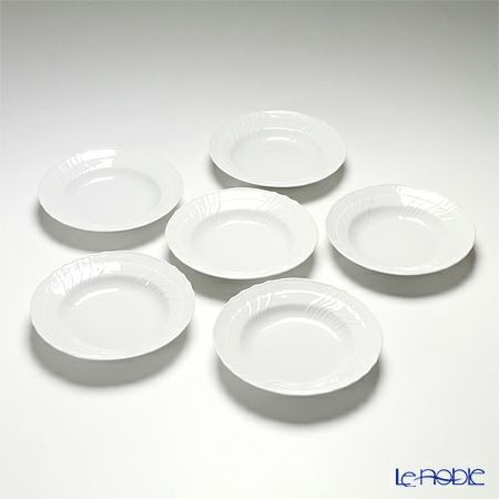 ジノリ1735／リチャード ジノリ（GINORI 1735／Richard Ginori） ベッキオホワイト スーププレート 24cm 6枚セット