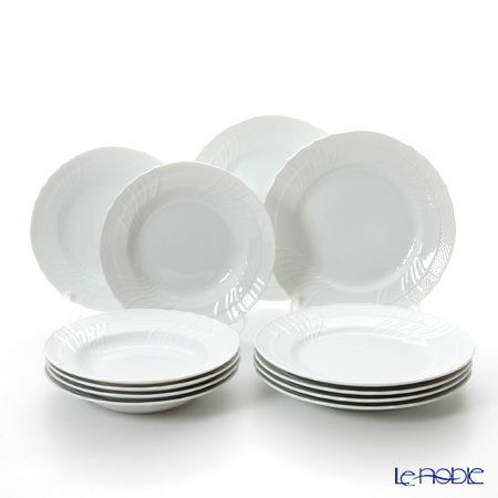 ジノリ1735／リチャード ジノリ（GINORI 1735／Richard Ginori） ベッキオホワイト プレート 12点セット