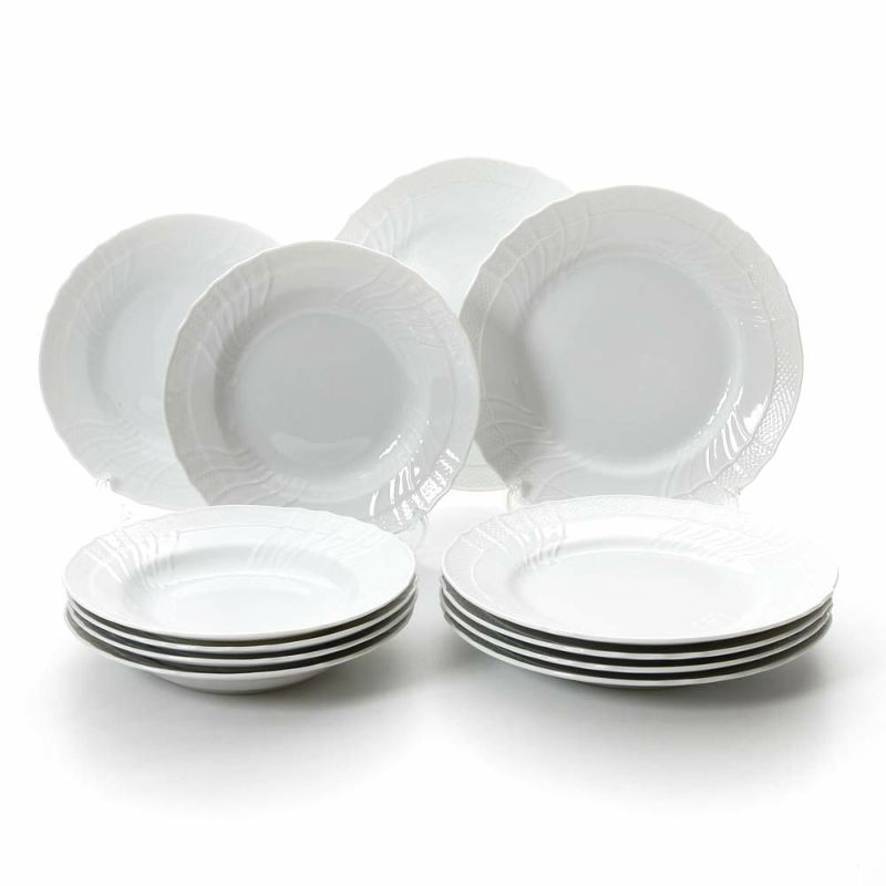 ジノリ1735／リチャード ジノリ（GINORI 1735／Richard Ginori） ベッキオホワイト プレート 12点セット