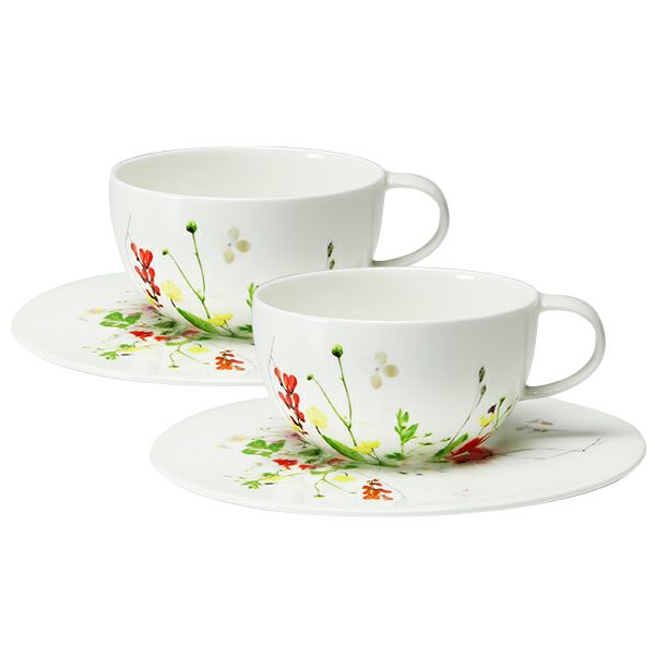 ローゼンタール Fleurs Sauvages 野花 ティーカップ＆ソーサー 250ml ペア