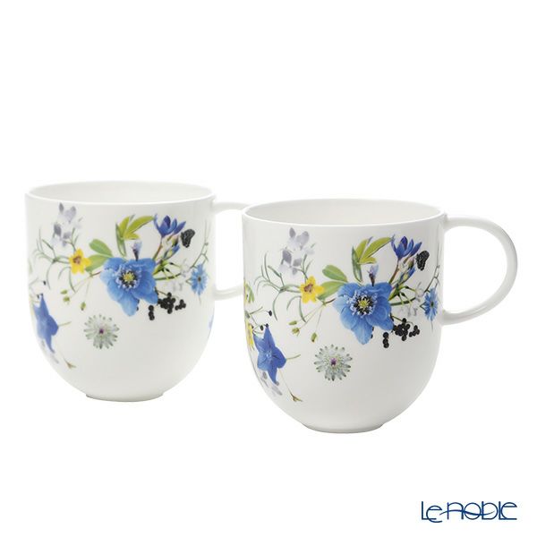 ローゼンタール アルプスの花／アルプスフラワー マグカップ 340ml ペア