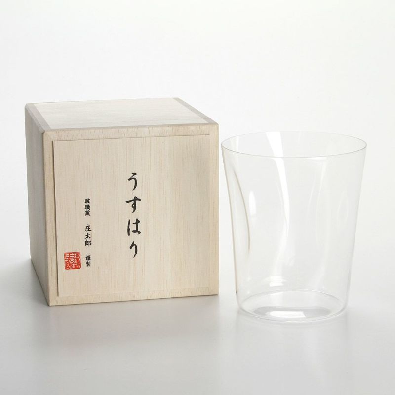 松徳硝子 うすはり SHIWA オールド（L）380ml 【木箱入】