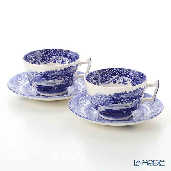 スポード ブルーイタリアン ティーカップ＆ソーサー ペア
