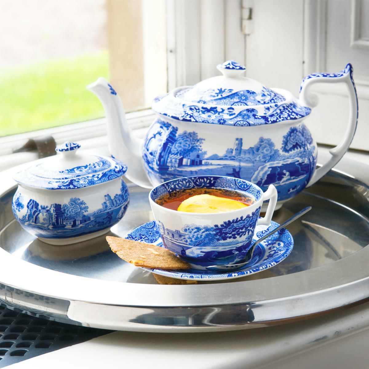 スポード ブルーイタリアン ティーセット