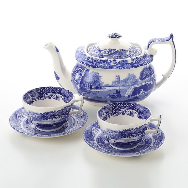 スポード ブルーイタリアン ティーセット