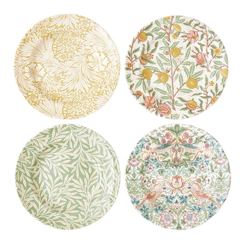 スポード ウィリアムモリス パステル プレート 23cm 4柄セット いちご泥棒・ウィローボウ・フルーツ・マリーゴールド