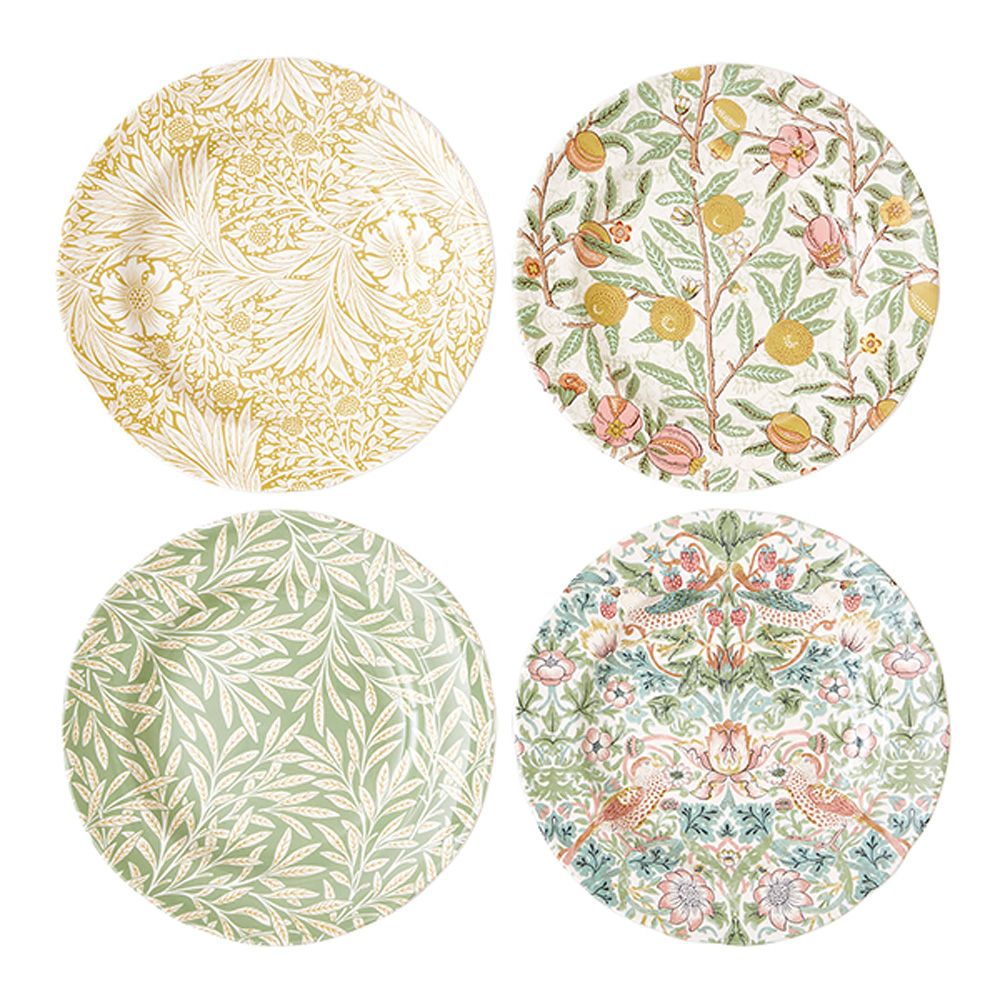 スポード ウィリアムモリス パステル プレート 23cm 4柄セット いちご泥棒・ウィローボウ・フルーツ・マリーゴールド