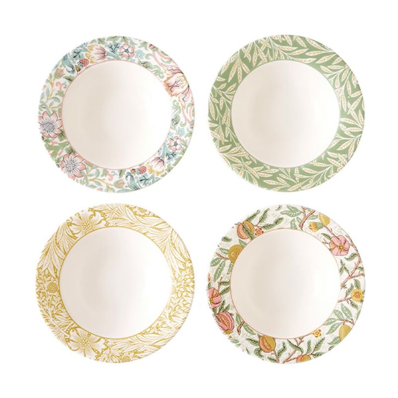 スポード ウィリアムモリス パステル ボウル 19cm 4柄セット いちご泥棒・ウィローボウ・フルーツ・マリーゴールド