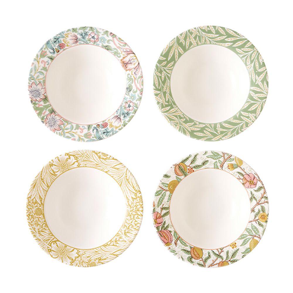 スポード ウィリアムモリス パステル ボウル 19cm 4柄セット いちご泥棒・ウィローボウ・フルーツ・マリーゴールド