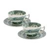 スポード グリーンイタリアン ティーカップ＆ソーサー 200ml ペア