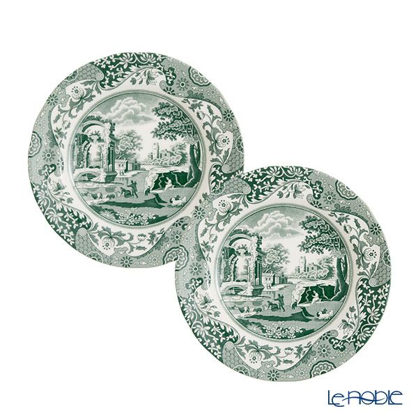 スポード グリーンイタリアン プレート 20cm ペア