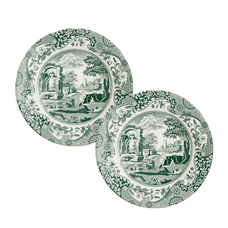 スポード グリーンイタリアン プレート 20cm ペア