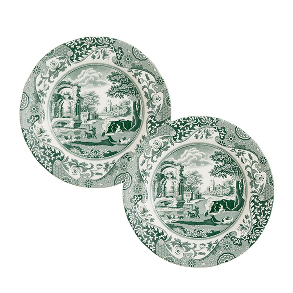 スポード グリーンイタリアン プレート 20cm ペア