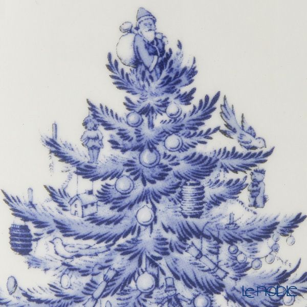 スポード ブルーイタリアン クリスマスツリー マグカップ 340ml ペア