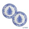 スポード ブルーイタリアン クリスマスツリー プレート 20cm ペア
