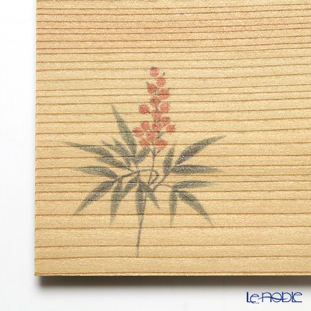 高野竹工 和菓子5客組セット 南天 杉小皿＆本煤竹楊枝節付