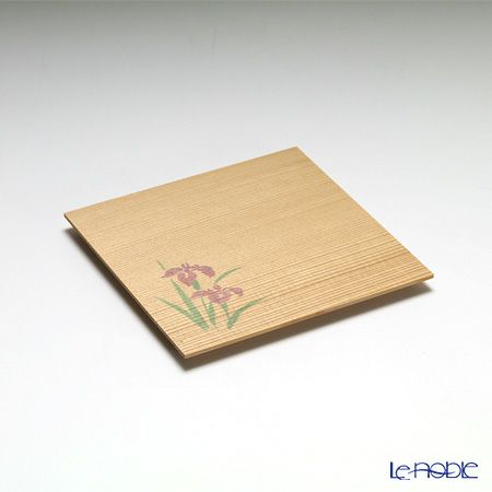 高野竹工 和菓子5客組セット 菖蒲 杉小皿＆本煤竹楊枝節付