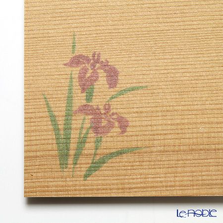 高野竹工 和菓子5客組セット 菖蒲 杉小皿＆本煤竹楊枝節付