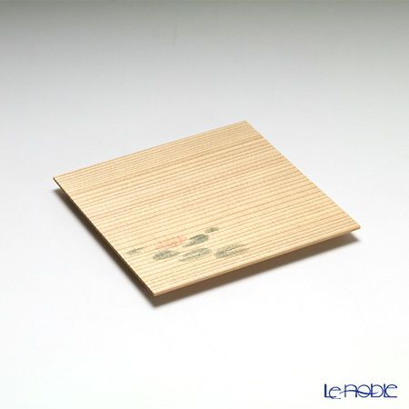 高野竹工 和菓子5客組セット はす 杉小皿＆本煤竹楊枝節付