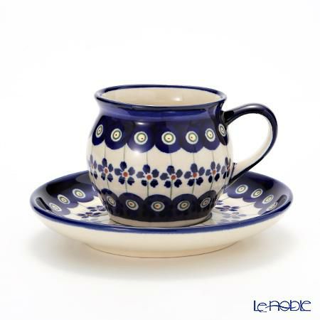 ポーリッシュポタリー（ポーランド陶器） ボレスワヴィエツ コーヒーカップ＆ソーサー 160ml 913／710／A-166A ペア